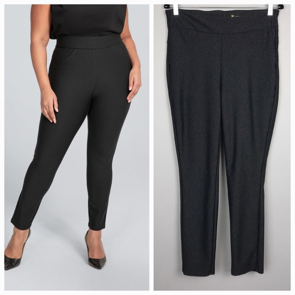 Honeylove Heathered Black EverReady High Rise Skinny Ponte Pants size XL - Picture 1 of 14